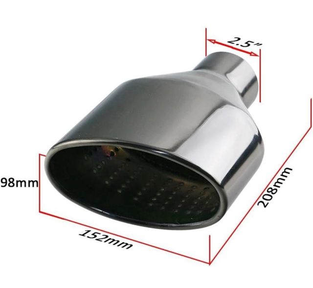 Tubo Escape Doble Punta Universal Para Coche