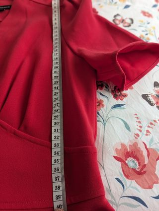 Vestido estilo pin-up Tara Jarmon color frambuesa