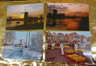 4 Postales Holanda 