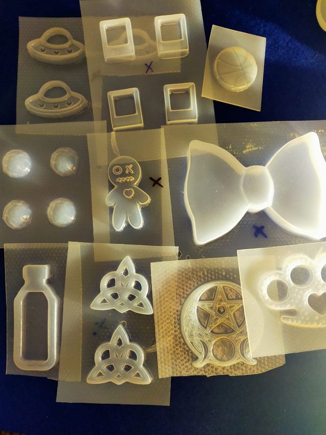 Set 10 piezas moldes para creaciones en resina