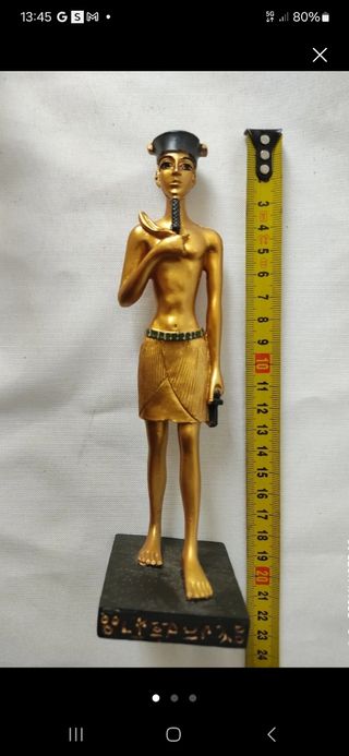 Lote figuras egipcias (lote 9) y dios egipcio