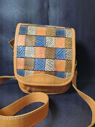 Bolso unisex en auténtica piel, 