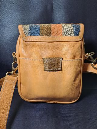 Bolso unisex en auténtica piel, 