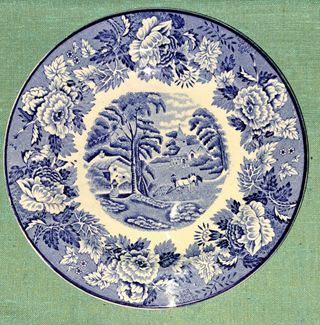 PLATO CERÁMICA ENOCH WOODS WARE SELLO WOODS & SONS