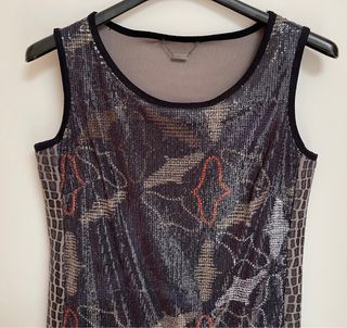 Vestido Piel y Lentejuelas Custo Barcelona