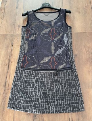 Vestido Piel y Lentejuelas Custo Barcelona