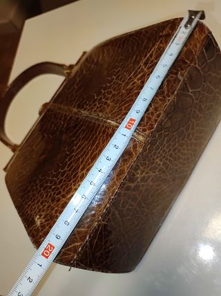 Precioso bolso de piel tipo Kelly vintage años 60
