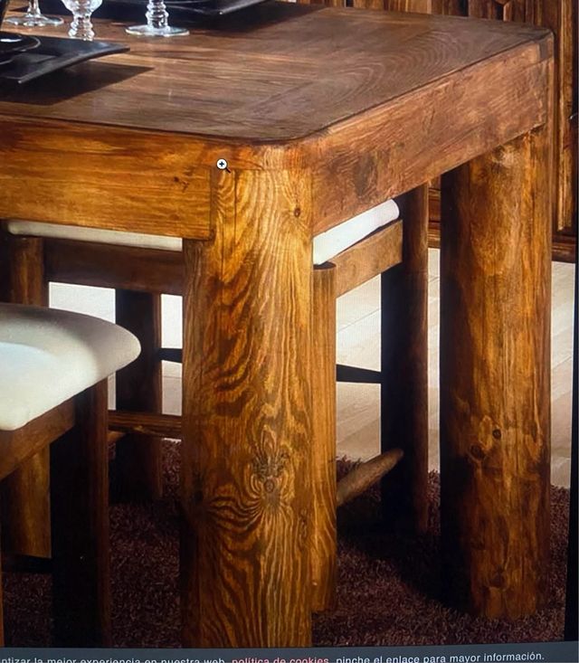 Conjunto comedor rustico