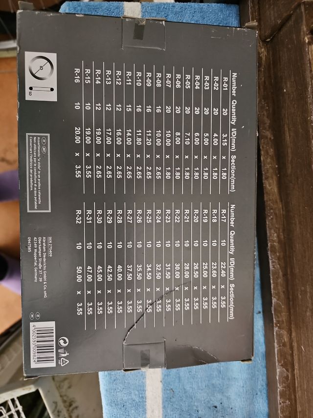 Assortimento di o-ring