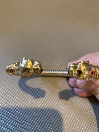 Bracciale color oro con due te