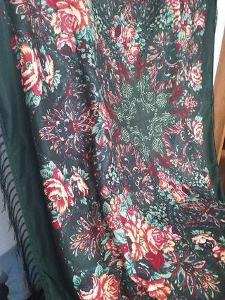 Gran manton elegante verde oliva