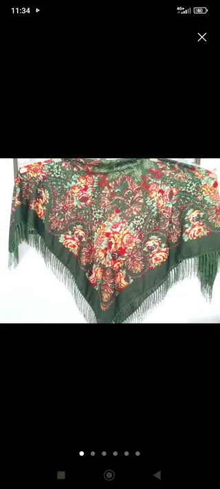 Gran manton elegante verde oliva