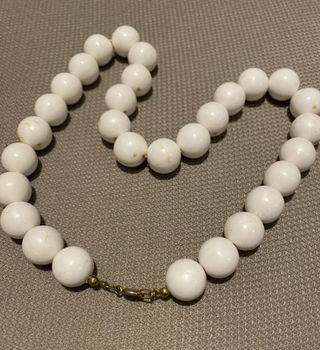 Collana finto avorio color bianco Collana finto av