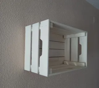 Caja madera color blanco