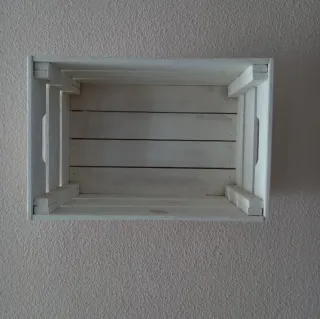 Caja madera color blanco