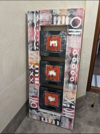 Cuadro cabecero rojo