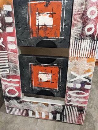 Cuadro cabecero rojo