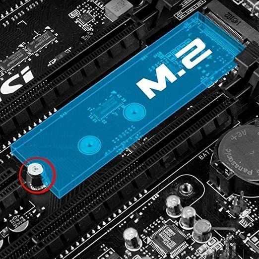 1 tornillo de fijación para la SSD M.2