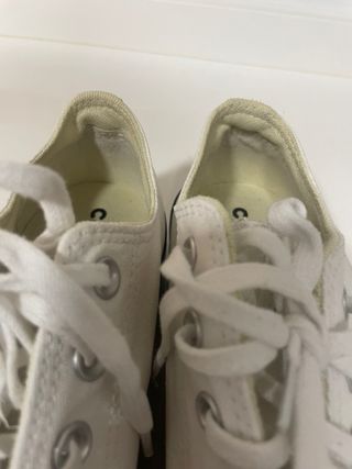 Converse blancas con plataforma