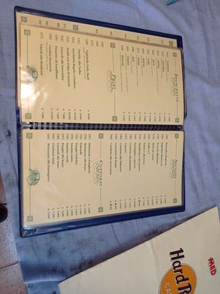 Menù birra Ceres, hard rock cafè ,bass