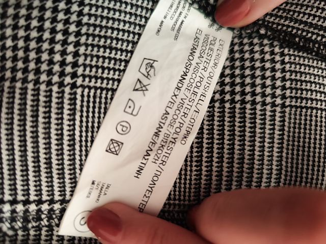 Vestido Príncipe de Gales, talla S,New Blanco