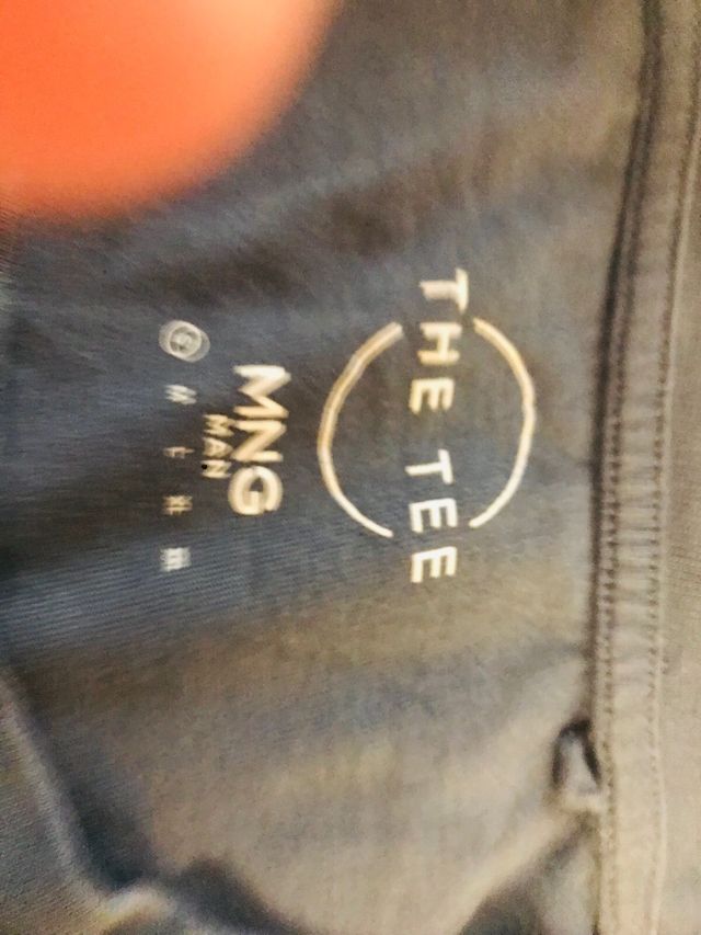 Camiseta de hombre azul plomo