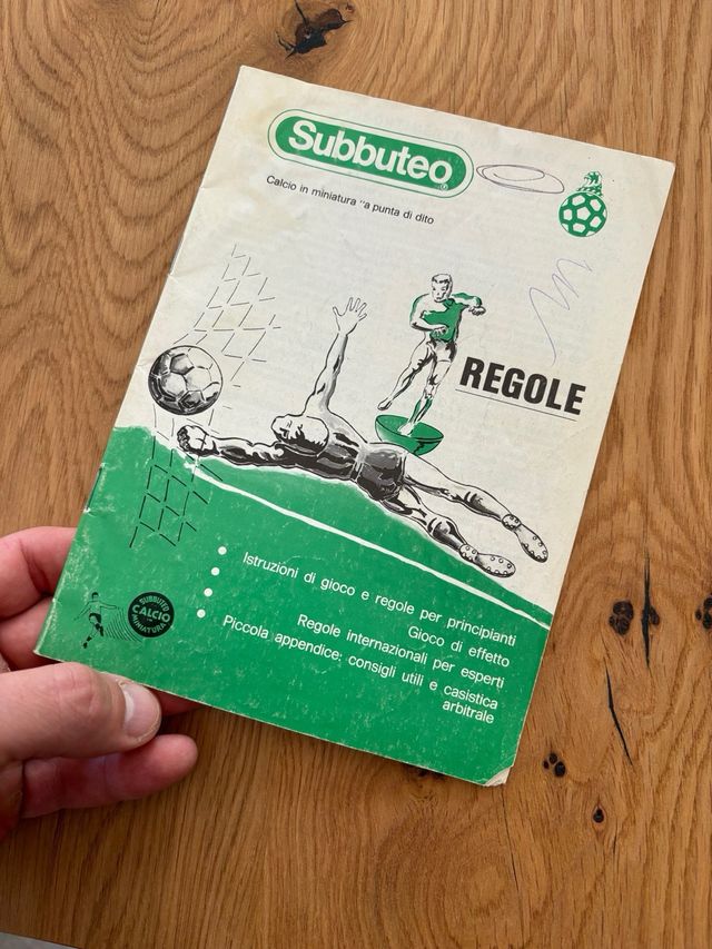 Manuale originale Italiano Subbuteo anni’90