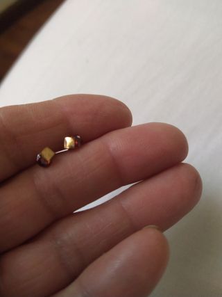 Pequeños pendientes, baño de oro, nuevos