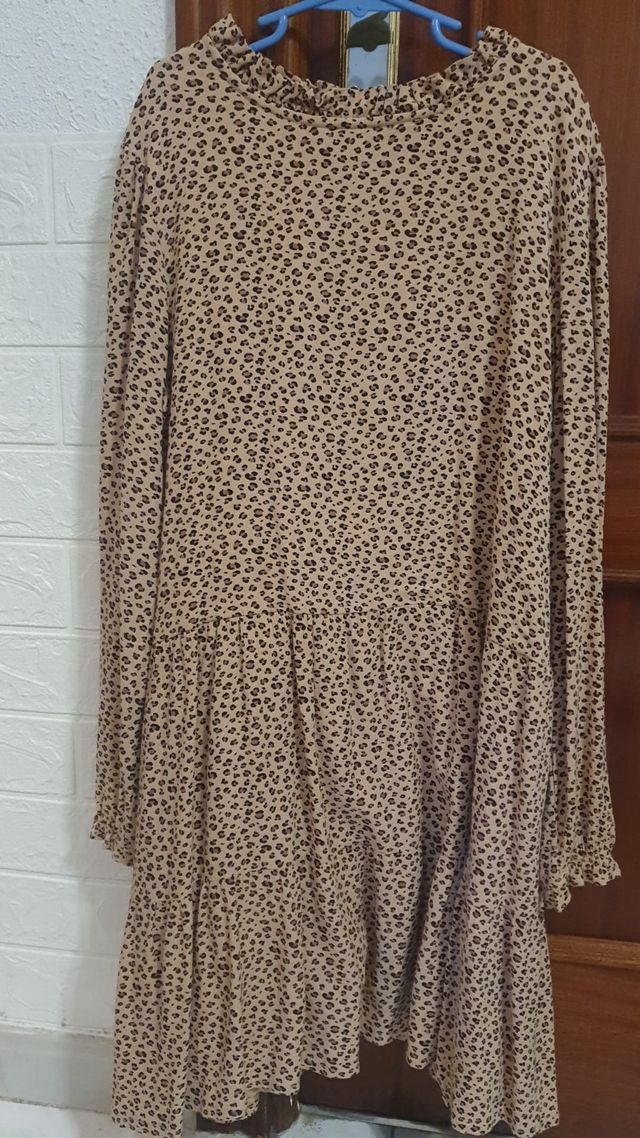 Vestido niña estampado animal print, corte inglés