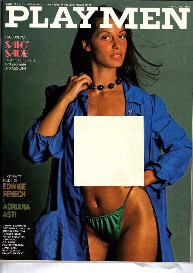 CRIPPY YOCARD SU RIVISTA ' PLAYMEN ' N. 7 1975