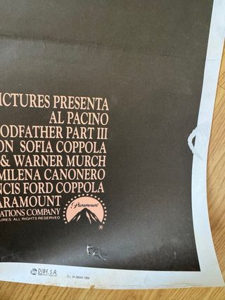 EL PADRINO PARTE 3 POSTER ORIGINAL