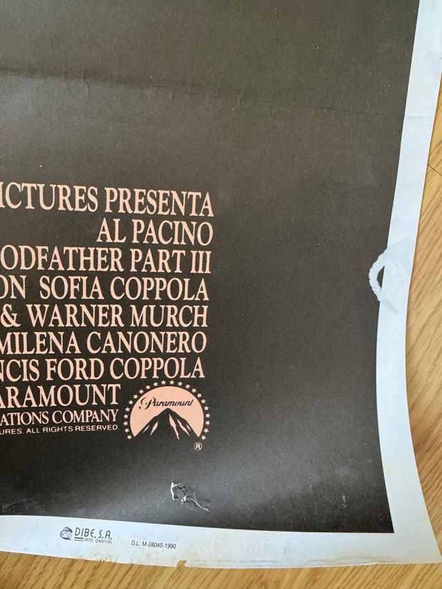 EL PADRINO PARTE 3 POSTER ORIGINAL