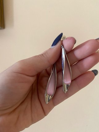 Pendientes plateado/rosa palo