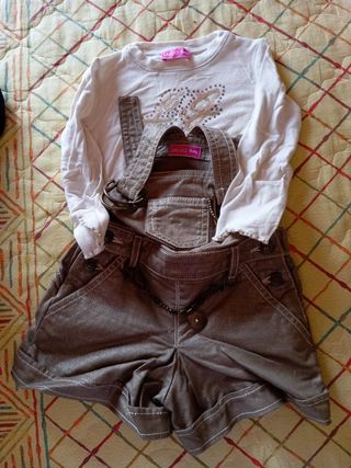 Completino bambina con salopette Liujo