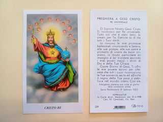100 santini holy card CRISTO RE egim