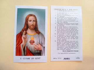 100 santini holy card SACRO CUORE DI GESU egim