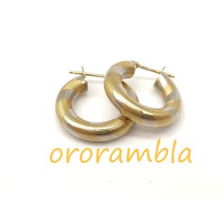 Pendientes aros oro 18 quilates