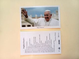 100 santini holy card PAPA FRANCESCO egim