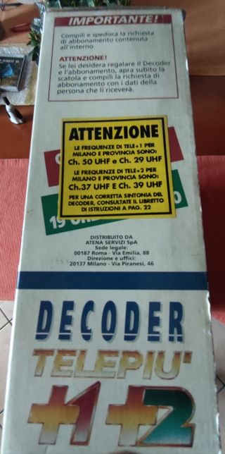 Decoder TV vintage TELE PIÙ