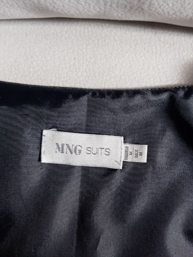 chaleco rayas gris oscuro