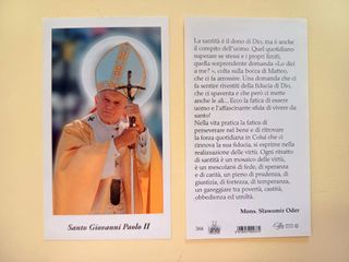 100 santini holy card SANTO GIOVANNI PAOLO II egim