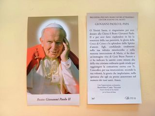 100 santini holy card BEATO GIOVANNI PAOLO II