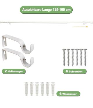 Barra Cortinas Extensible 86-160 cm