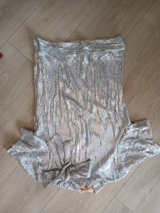 Camiseta top fiesta Zara lentejuelas