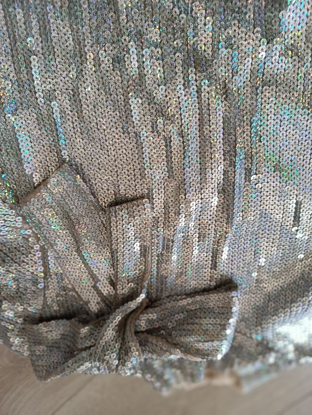 Camiseta top fiesta Zara lentejuelas