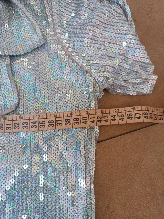 Camiseta top fiesta Zara lentejuelas