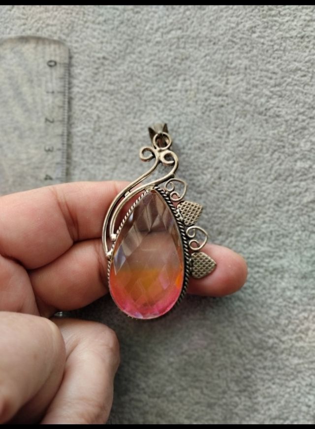 Colgante plata y turmalina