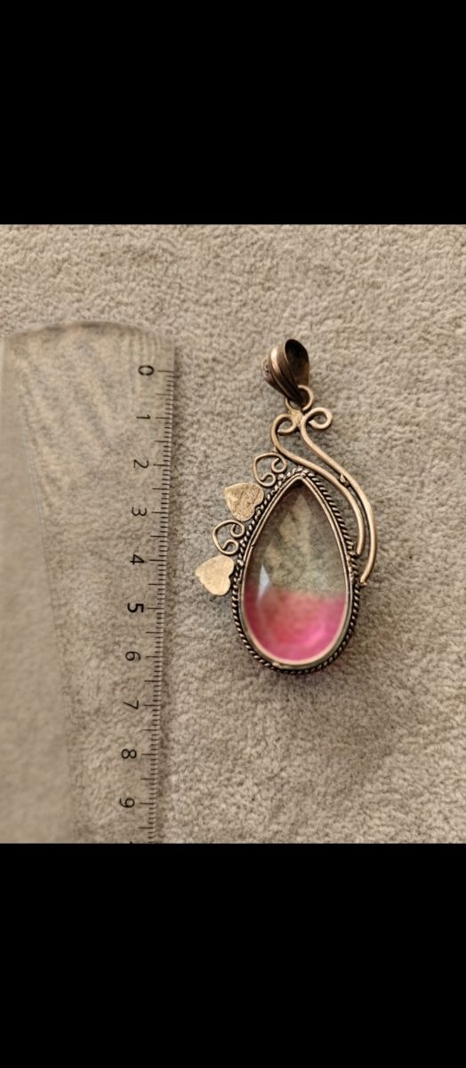 Colgante plata y turmalina