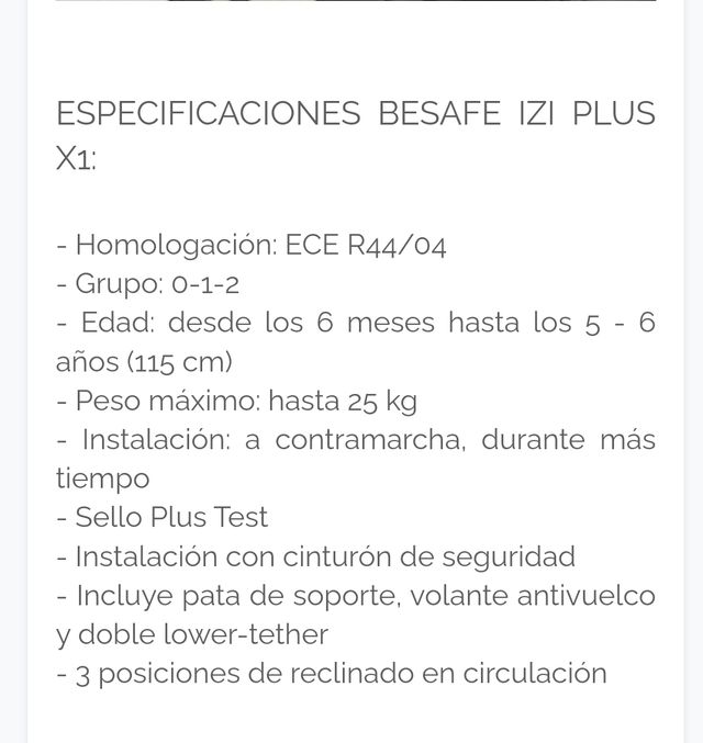 Silla coche BeSafe IZI Plus X1