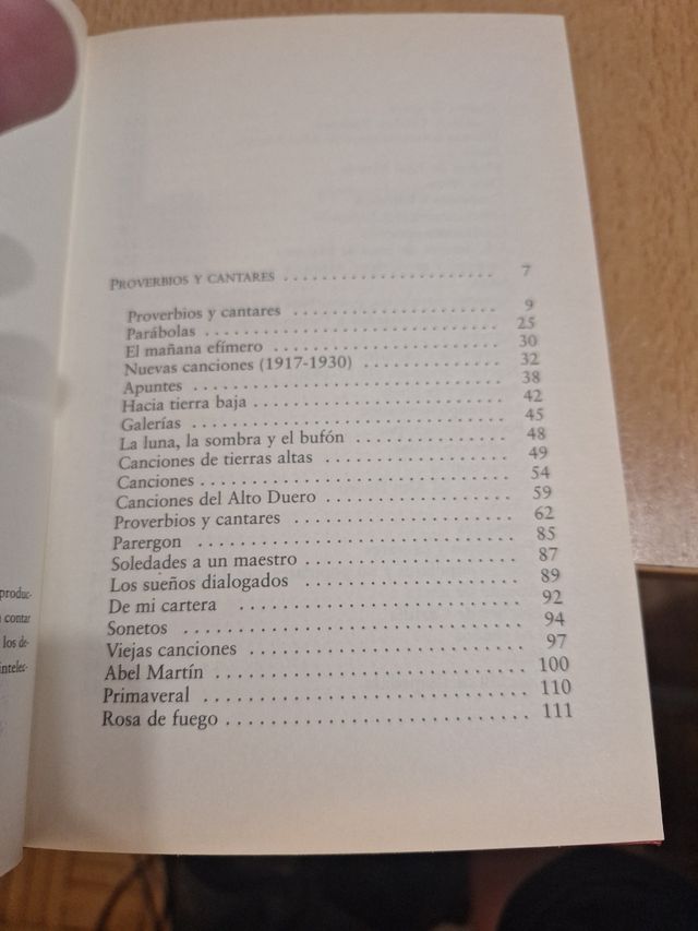 Proverbios y cantares